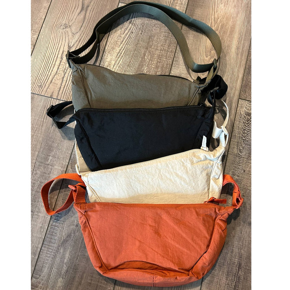 Nylon Crescent Crossbody Bag Olive Green - Picture 3 of 3